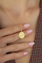 Virgo Zodiac 14K Gold Necklace