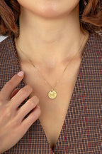 Aries Zodiac 14K Gold Necklace