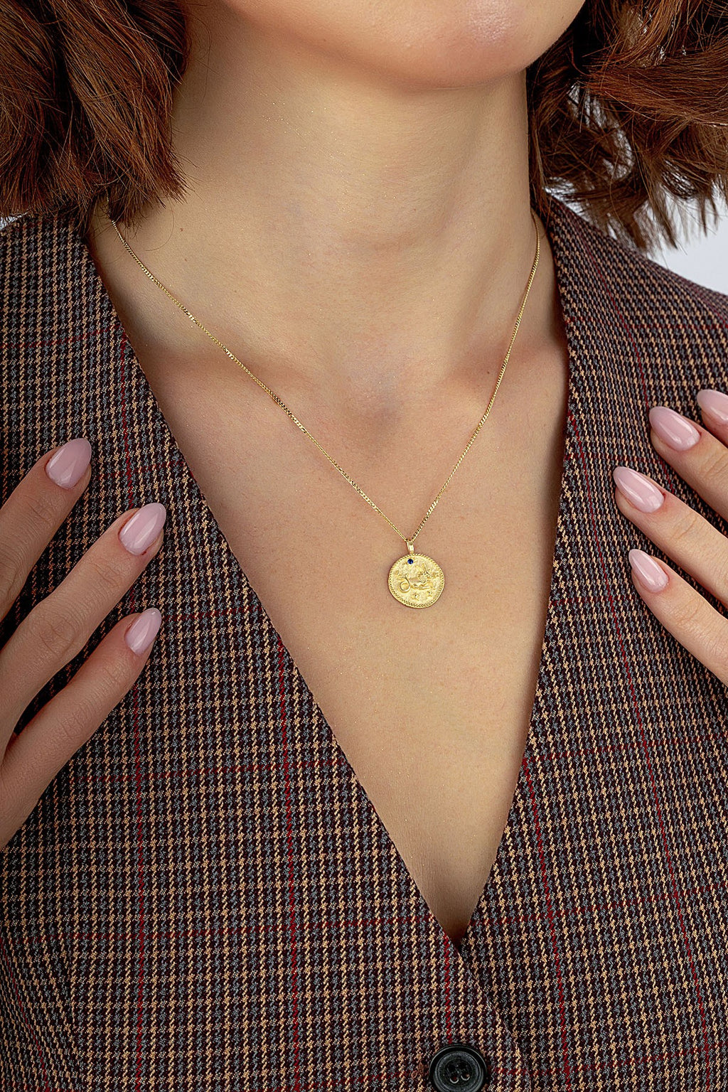 Aries Zodiac 14K Gold Necklace