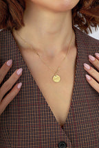 Aries Zodiac 14K Gold Necklace
