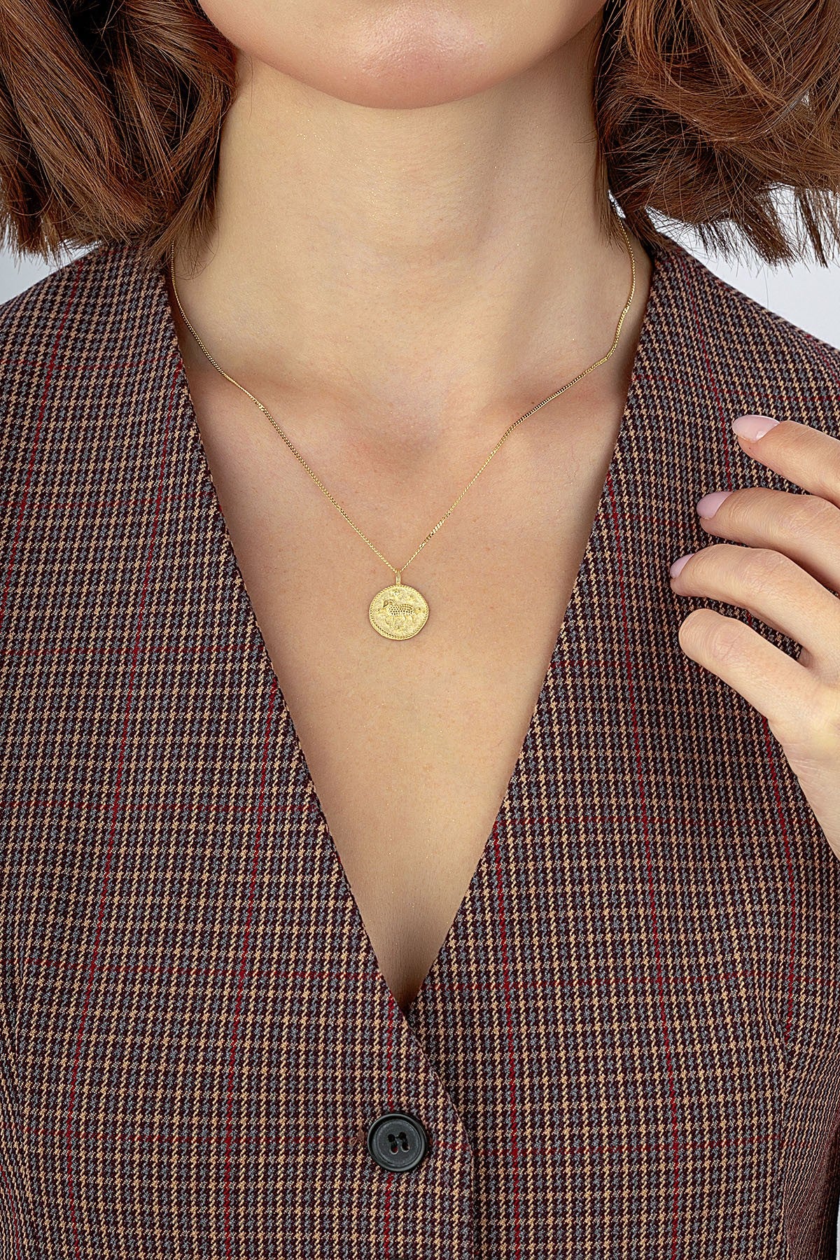 Capricorn Zodiac 14K Gold Necklace Secondary image