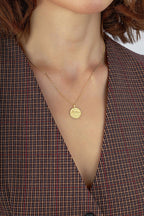 Capricorn Zodiac 14K Gold Necklace