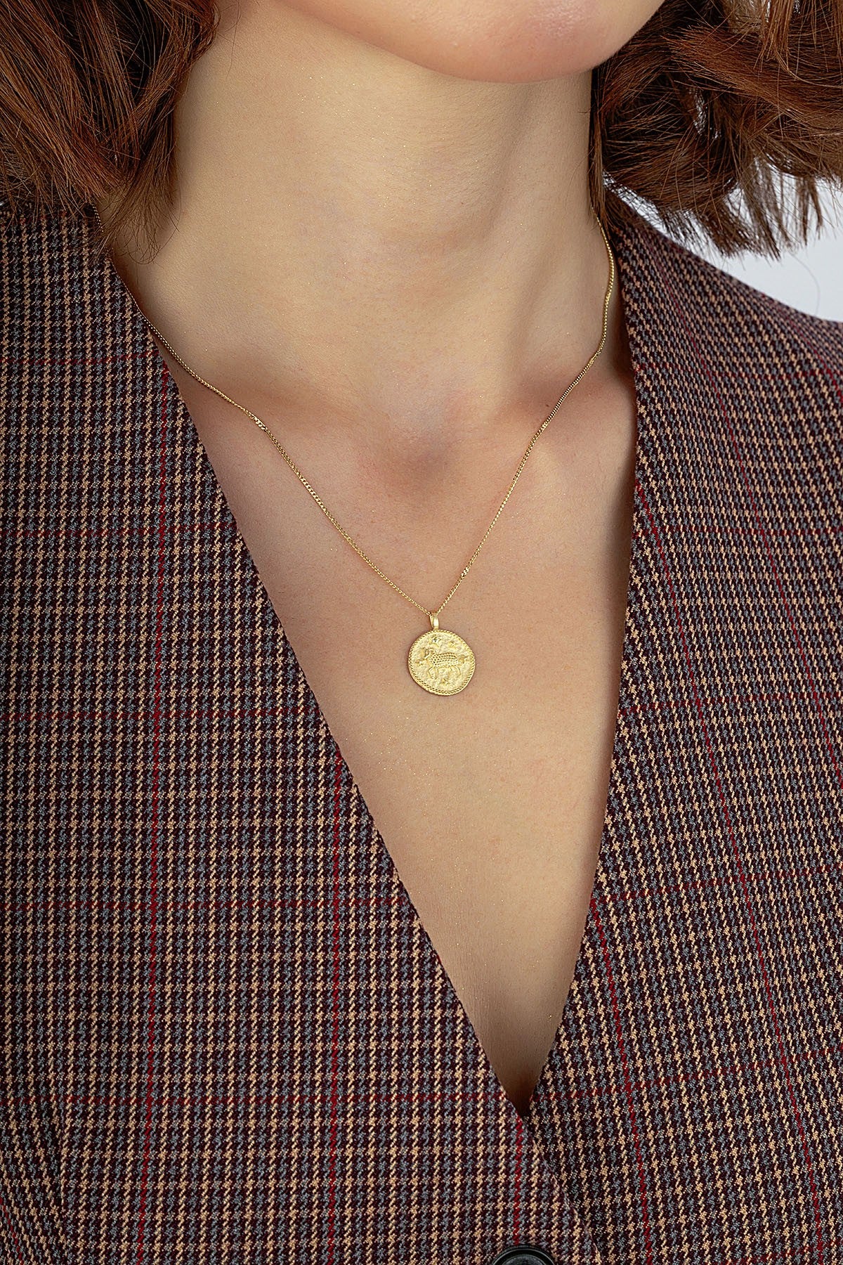 Capricorn Zodiac 14K Gold Necklace