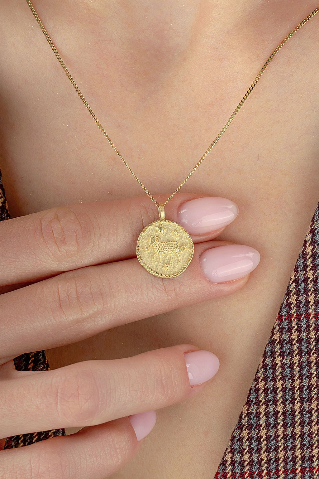 Capricorn Zodiac 14K Gold Necklace