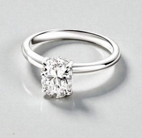0.90 Carat Diamond Oval Solitaire Ring Main image
