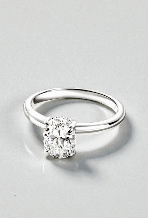 0.90 Carat Diamond Oval Solitaire Ring Main image