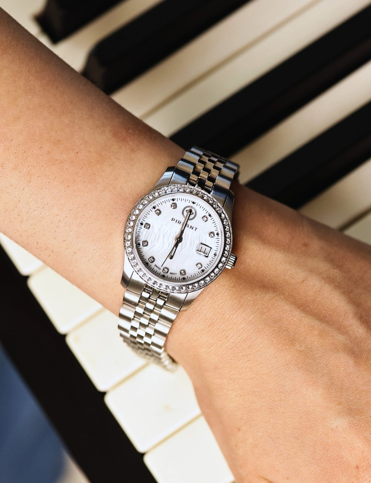 PIRLANT White Mother-of-Pearl Dial Women's Watch Main image