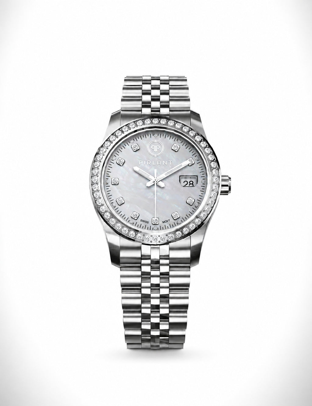 PIRLANT White Mother-of-Pearl Dial Women's Watch