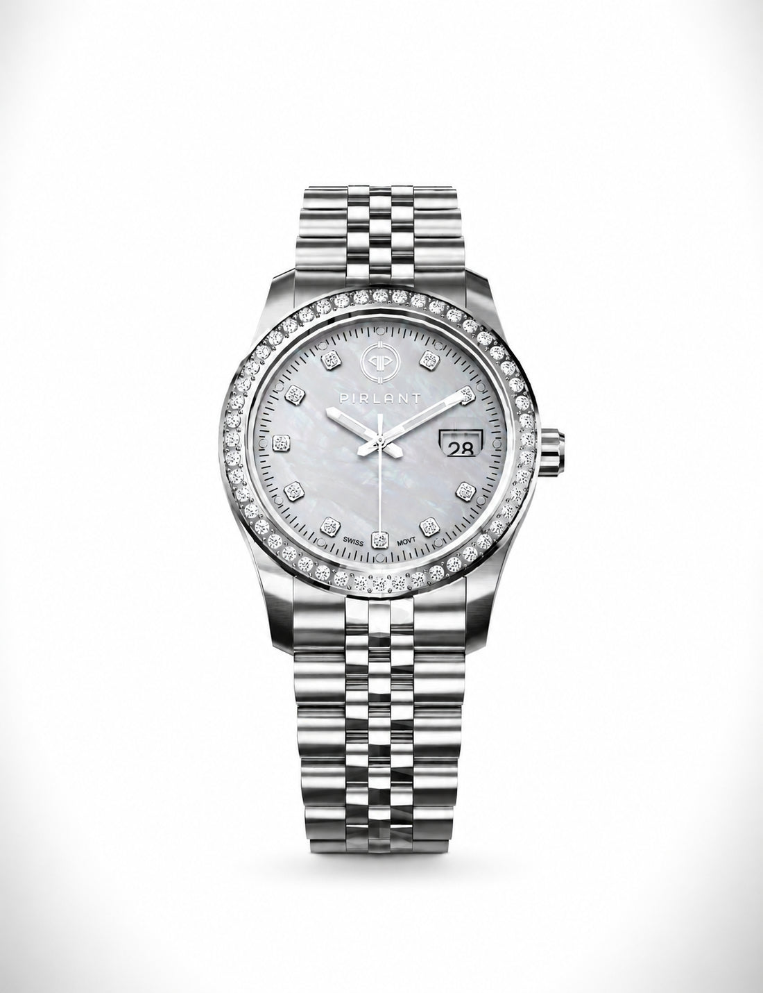 PIRLANT White Mother-of-Pearl Dial Women's Watch
