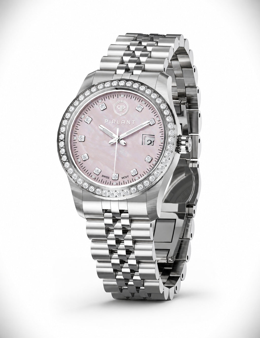 PIRLANT Pink Mother-of-Pearl Dial Women's Watch