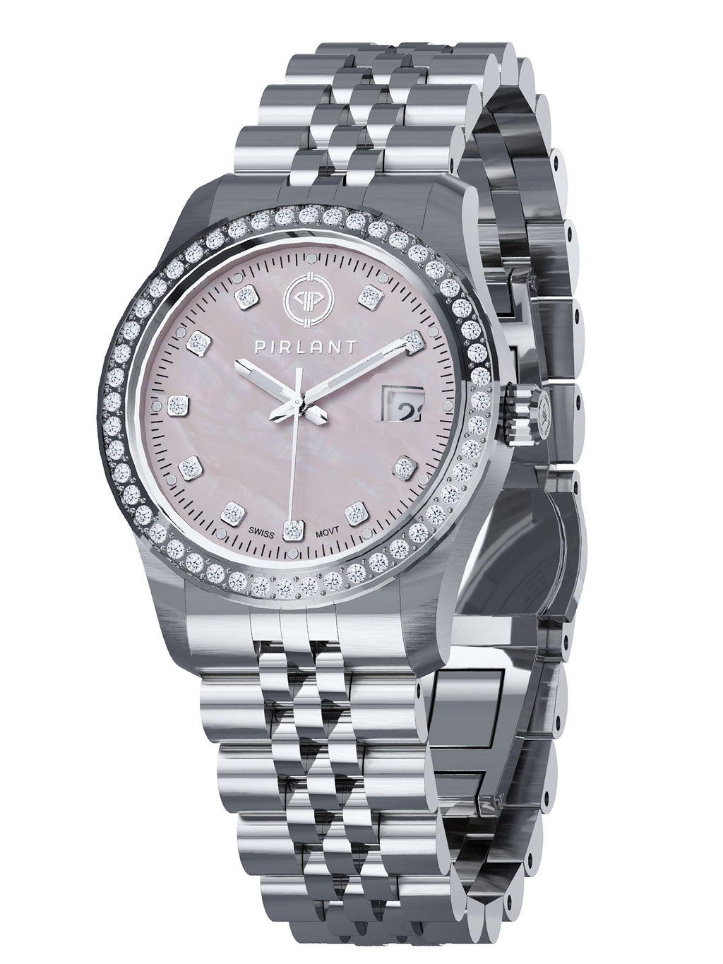 PIRLANT Pink Mother-of-Pearl Dial Women's Watch