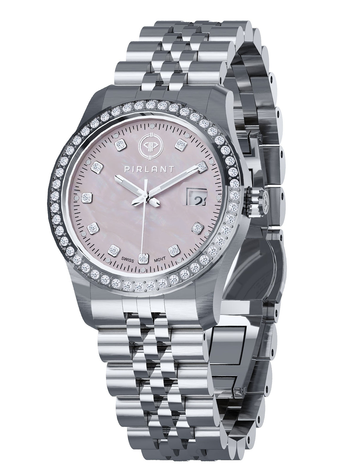 PIRLANT Pink Mother-of-Pearl Dial Women's Watch