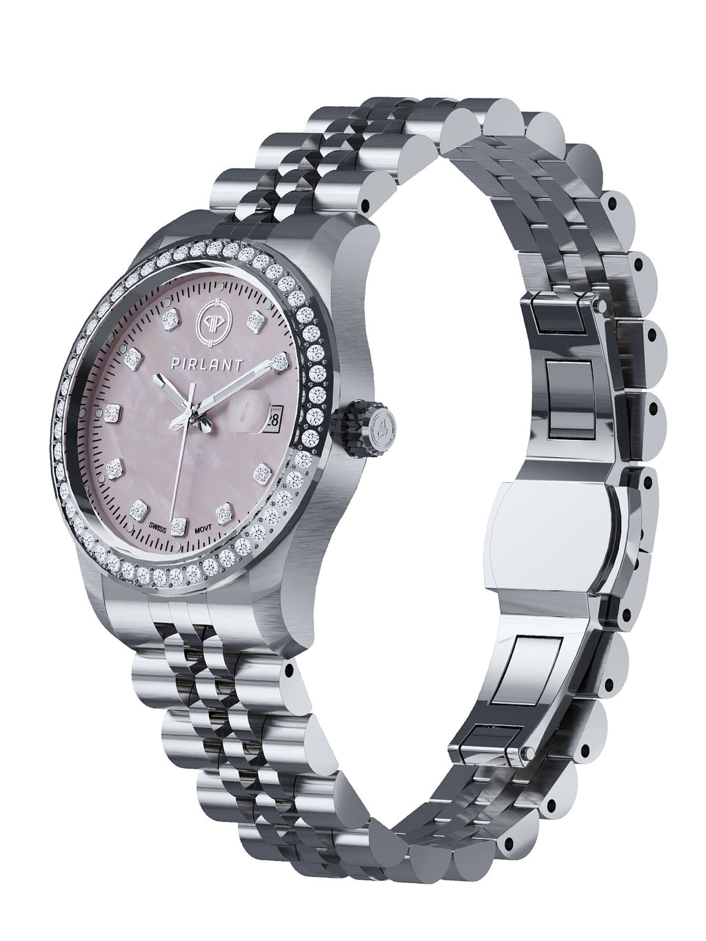 PIRLANT Pink Mother-of-Pearl Dial Women's Watch