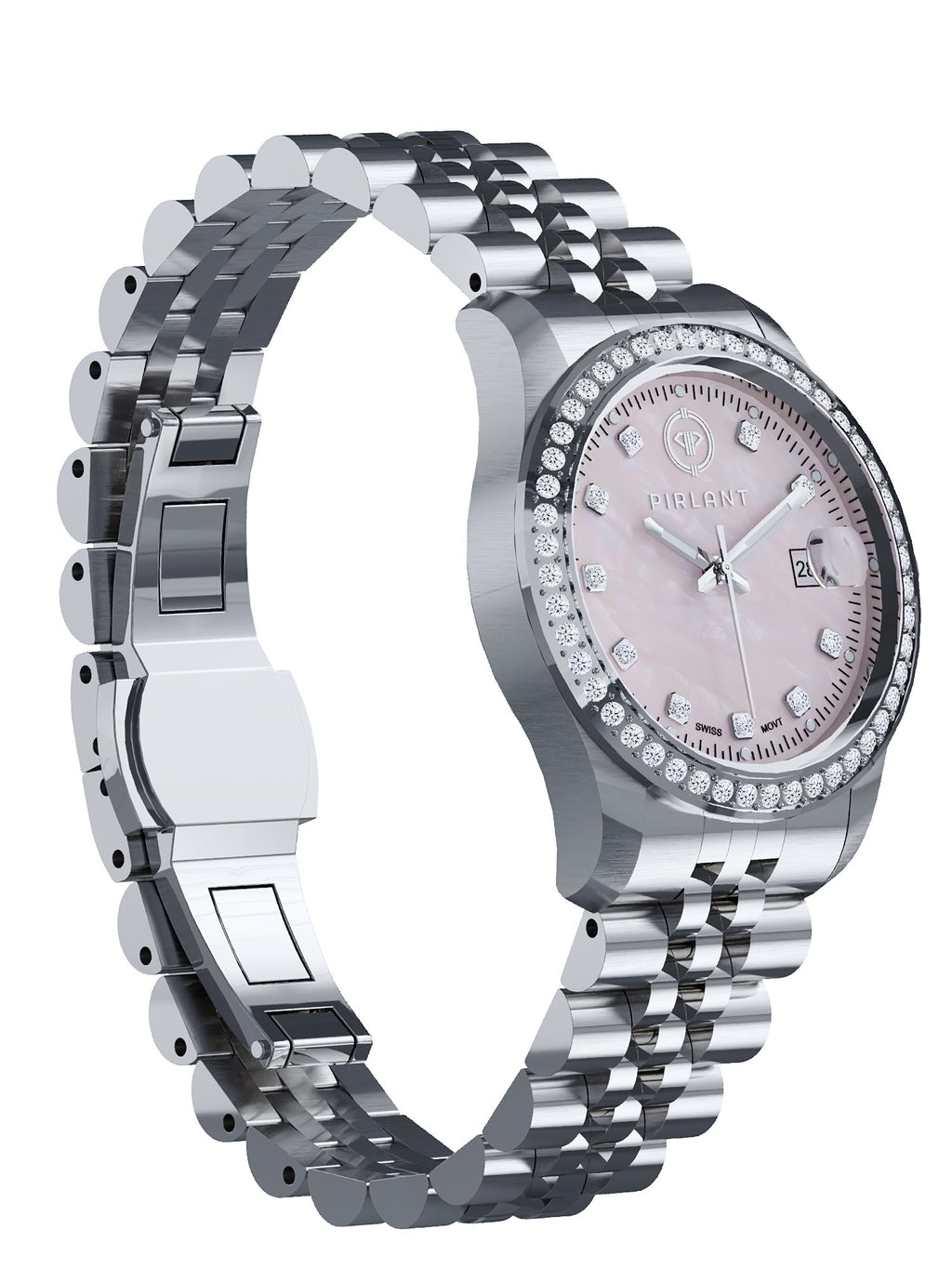 PIRLANT Pink Mother-of-Pearl Dial Women's Watch