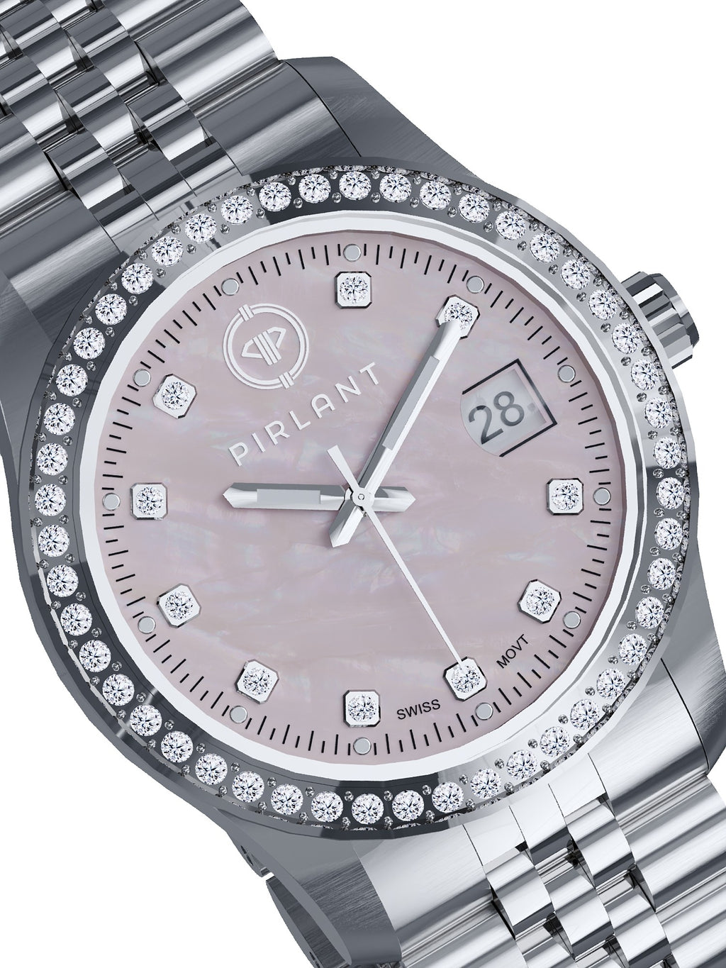 PIRLANT Pink Mother-of-Pearl Dial Women's Watch
