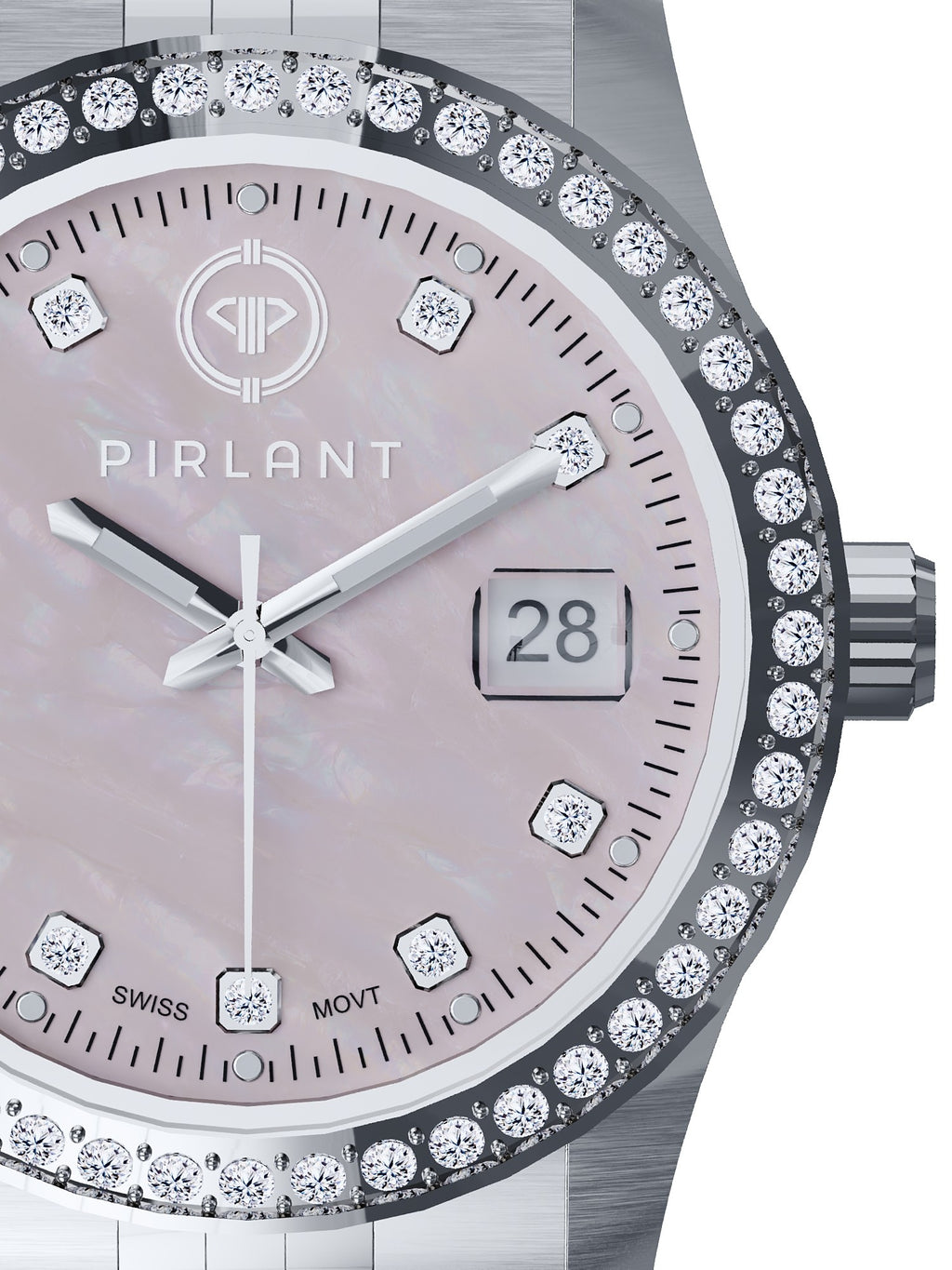 PIRLANT Pink Mother-of-Pearl Dial Women's Watch