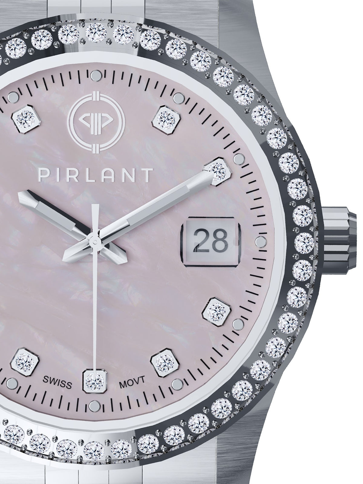 PIRLANT Pink Mother-of-Pearl Dial Women's Watch