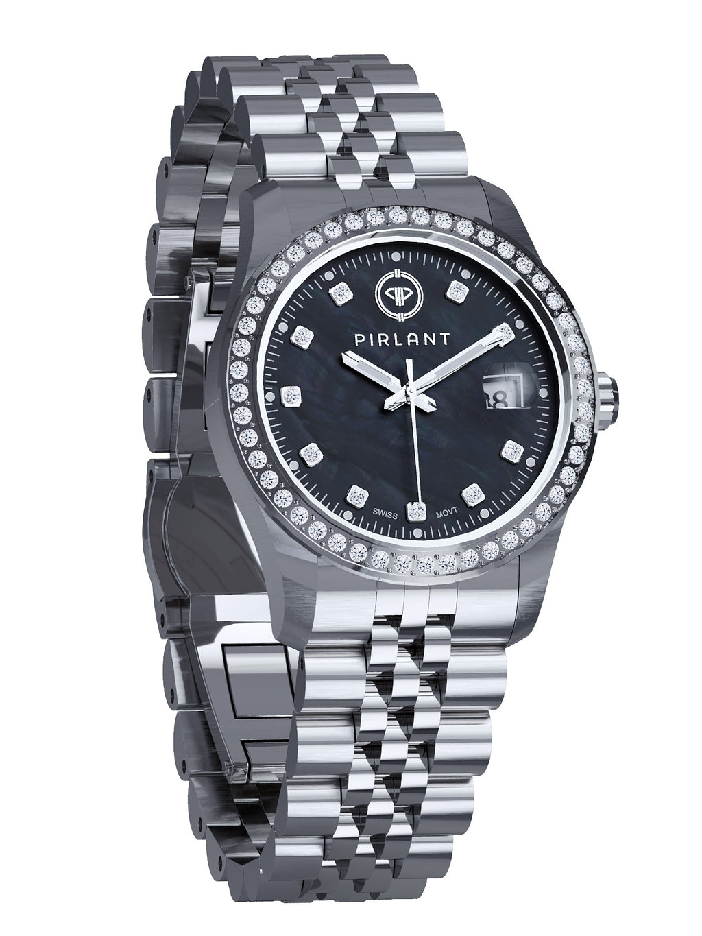 PIRLANT Black Mother-of-Pearl Dial Women's Watch
