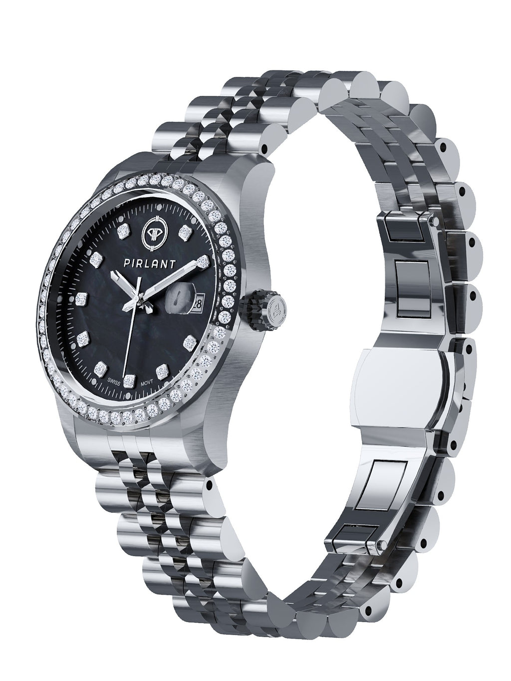 PIRLANT Black Mother-of-Pearl Dial Women's Watch