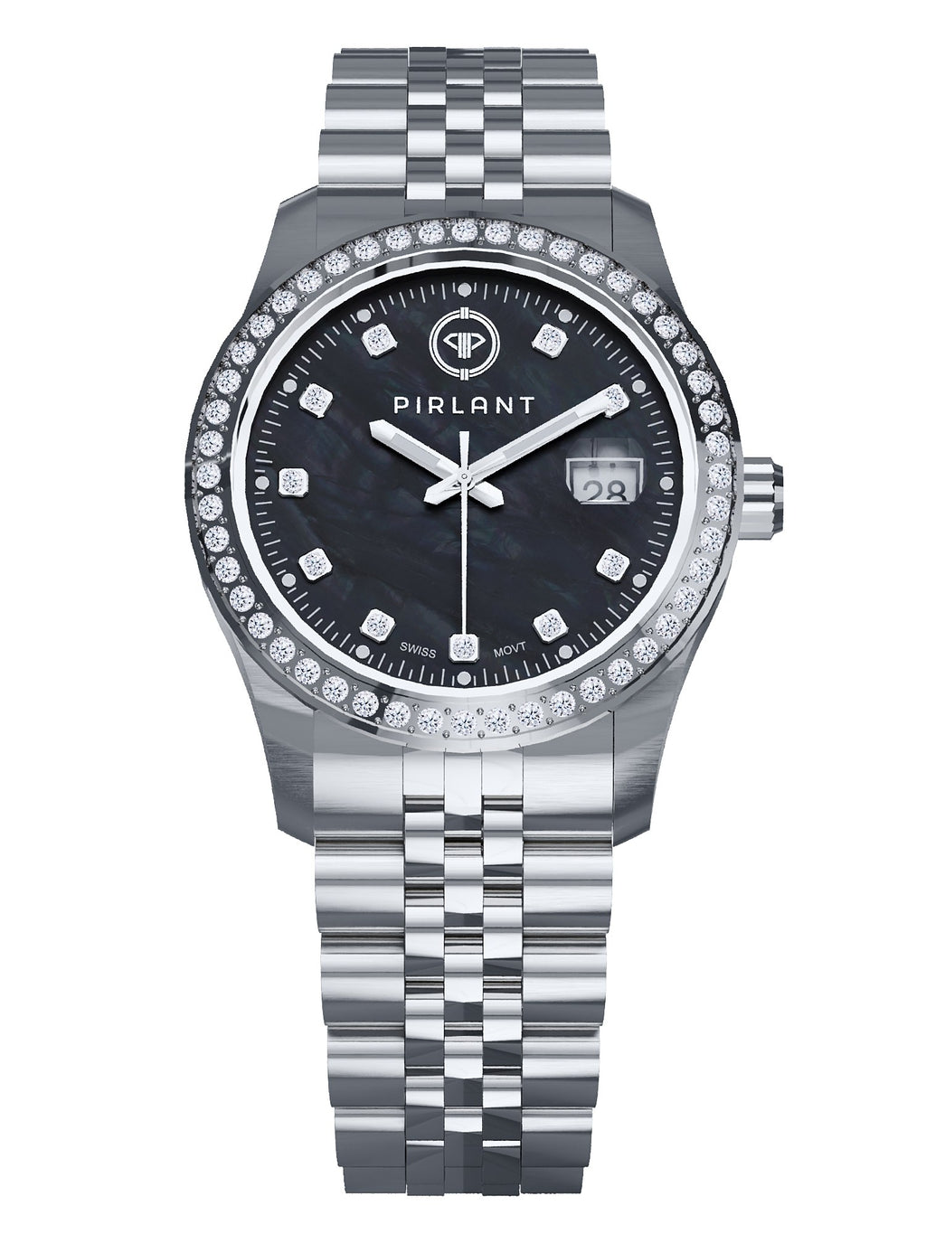 PIRLANT Black Mother-of-Pearl Dial Women's Watch