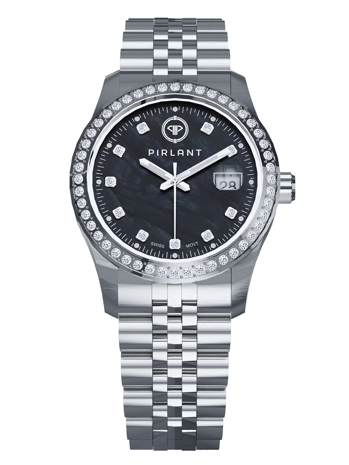 PIRLANT Black Mother-of-Pearl Dial Women's Watch