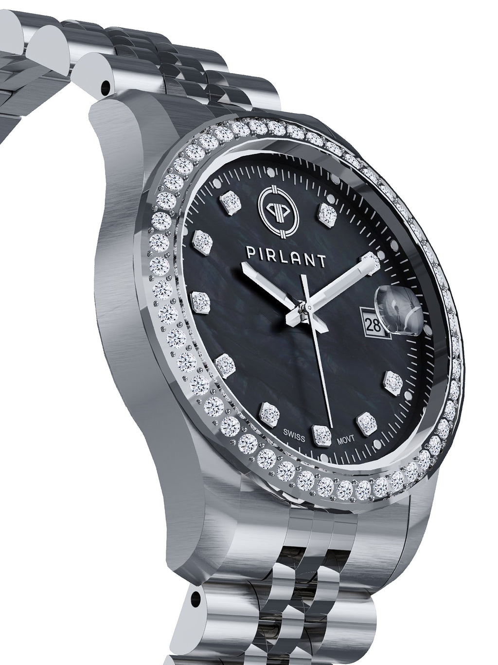 PIRLANT Black Mother-of-Pearl Dial Women's Watch