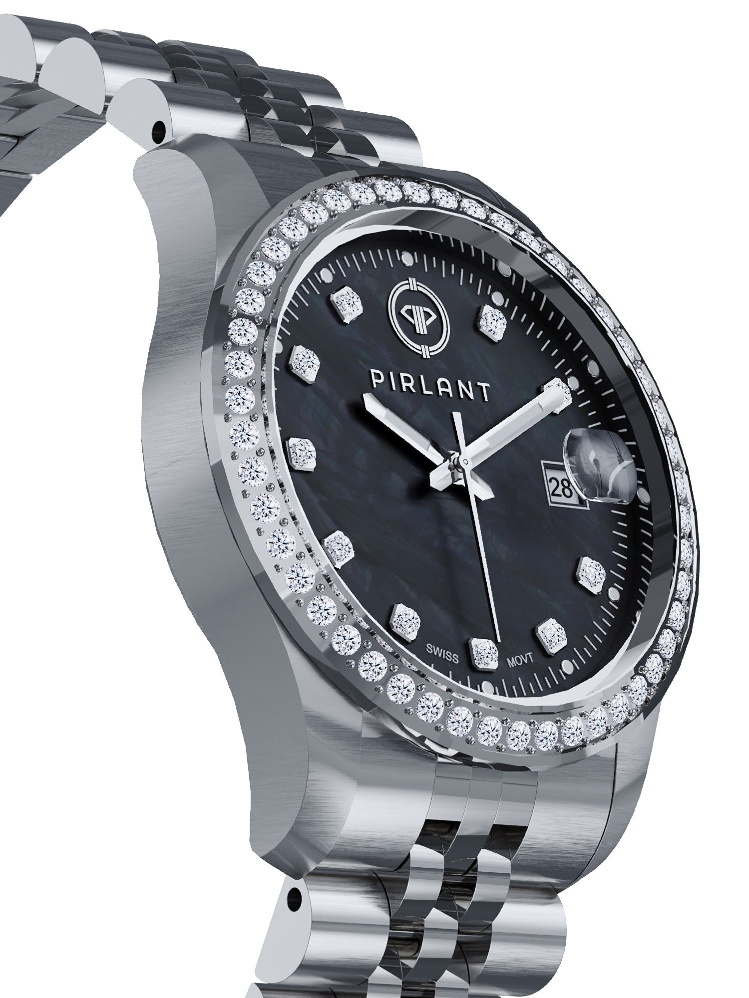 PIRLANT Black Mother-of-Pearl Dial Women's Watch