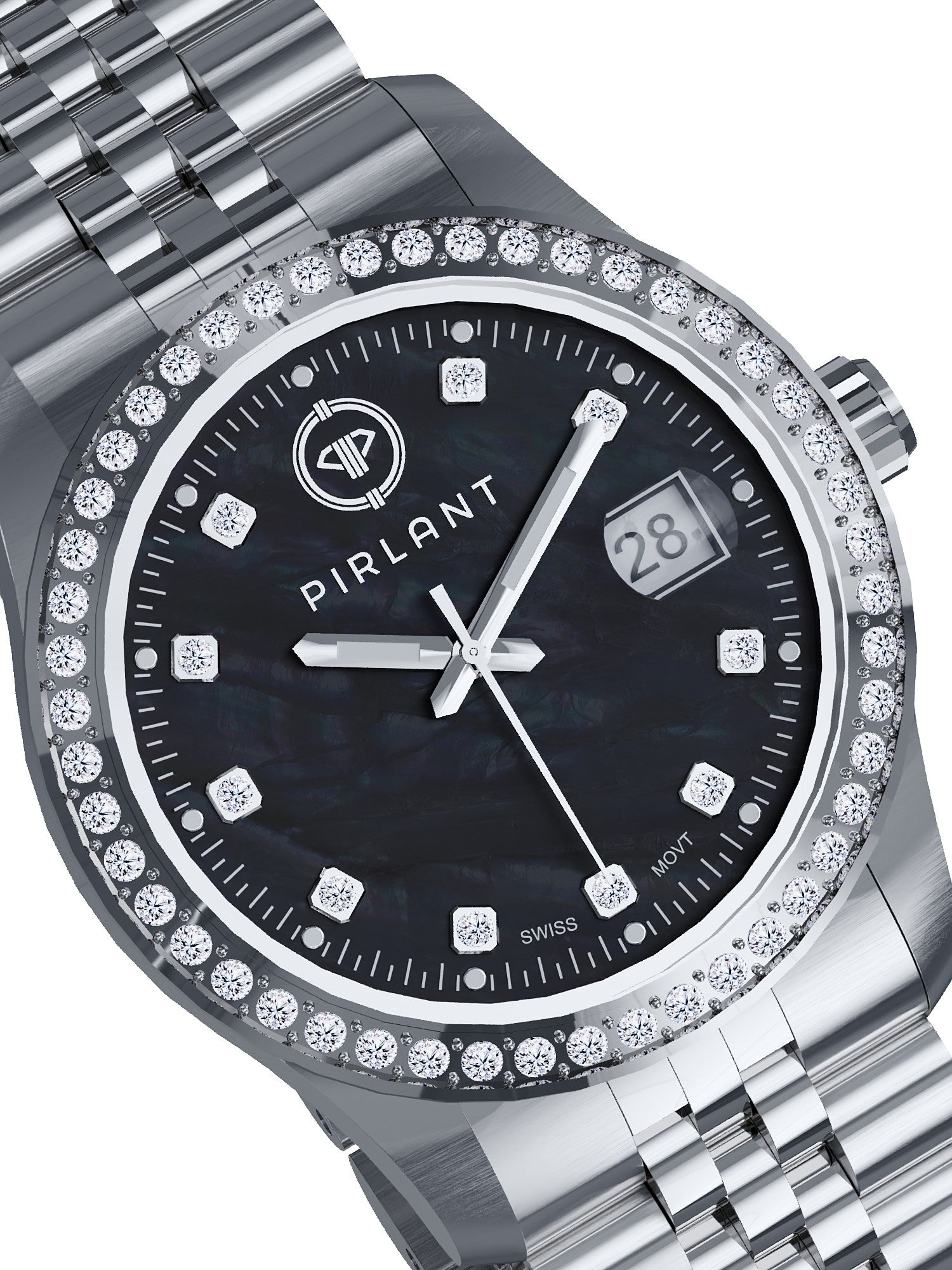 PIRLANT Black Mother-of-Pearl Dial Women's Watch