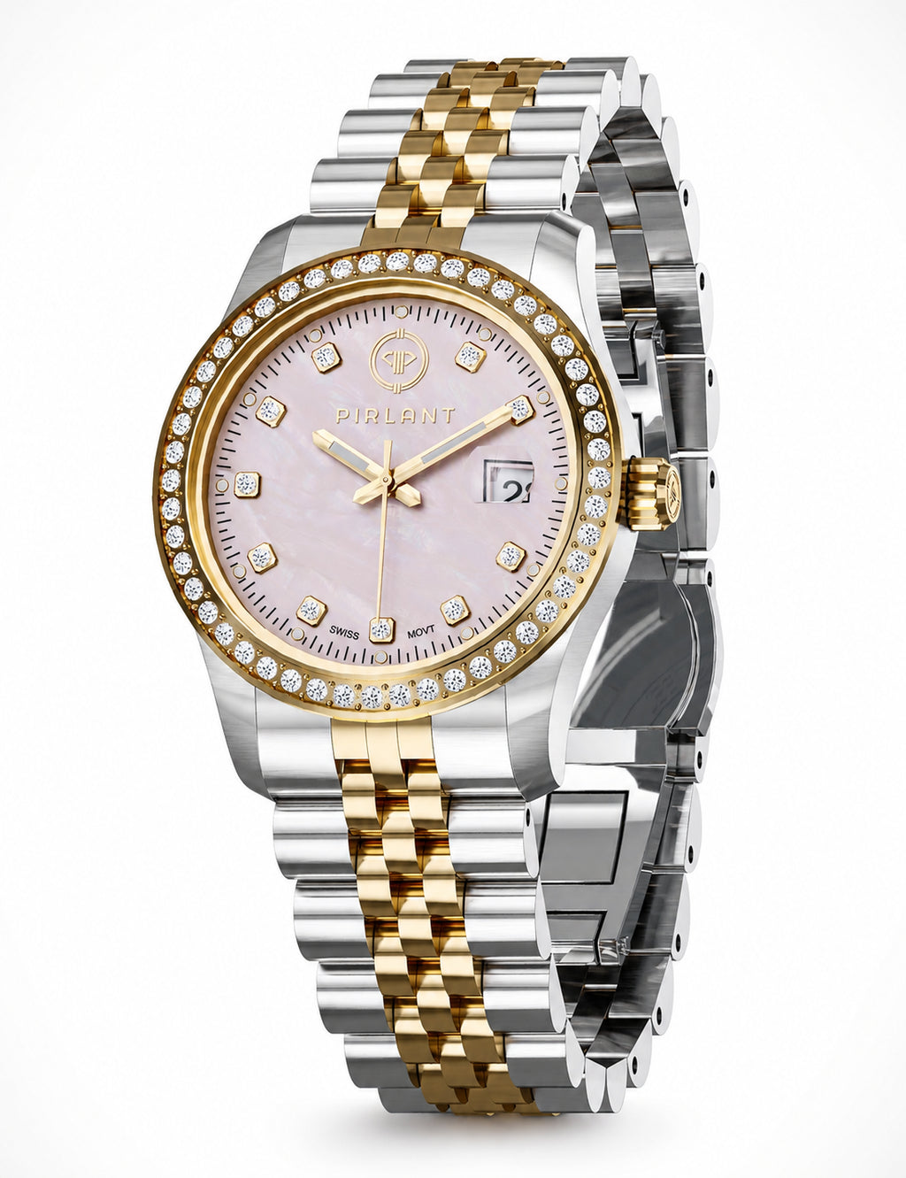 PIRLANT Pink Mother-of-Pearl Dial Women's Watch