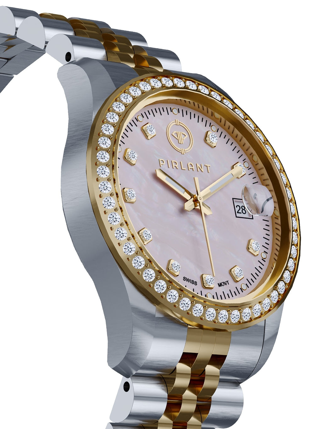 PIRLANT Pink Mother-of-Pearl Dial Women's Watch