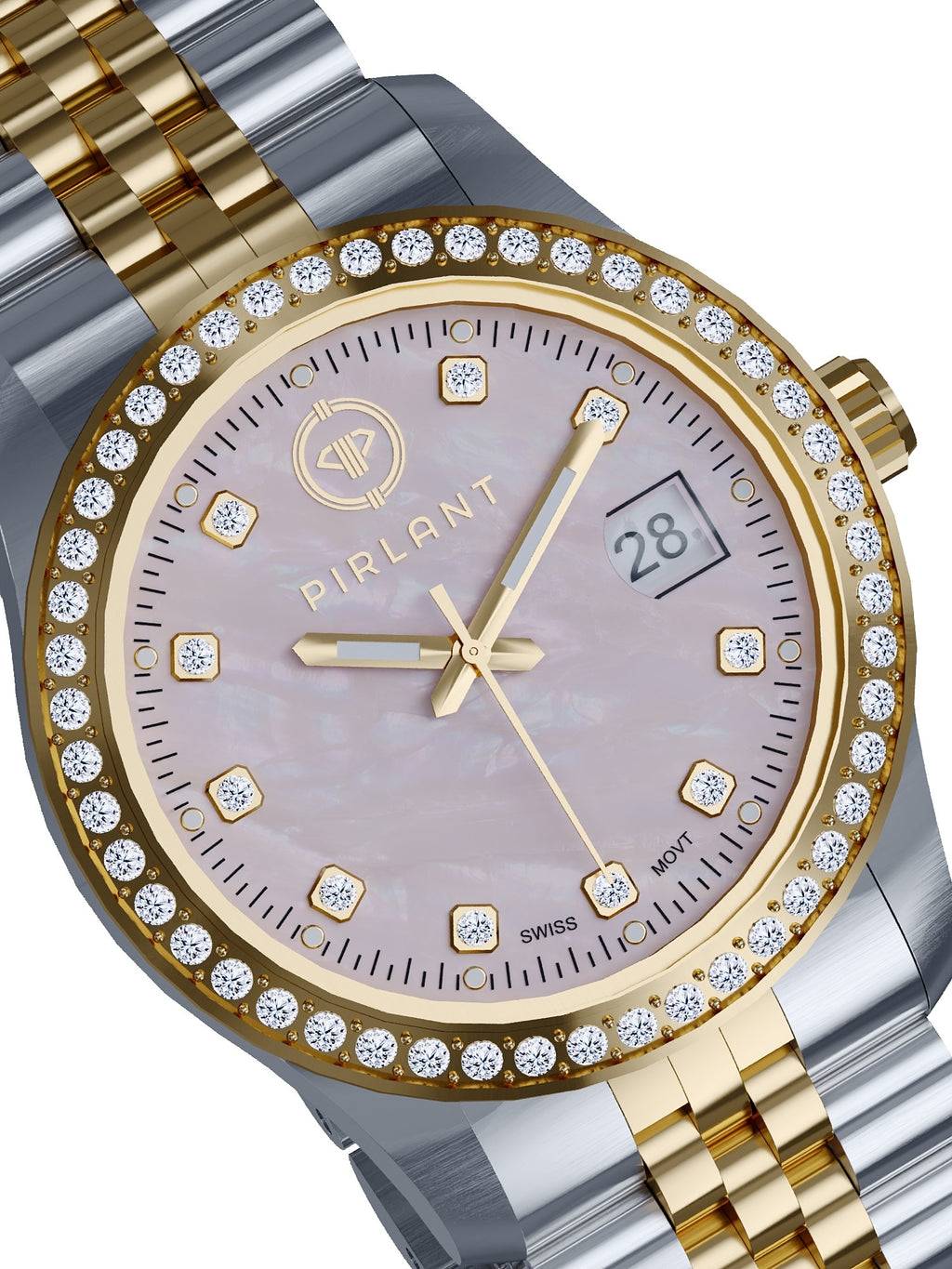 PIRLANT Pink Mother-of-Pearl Dial Women's Watch