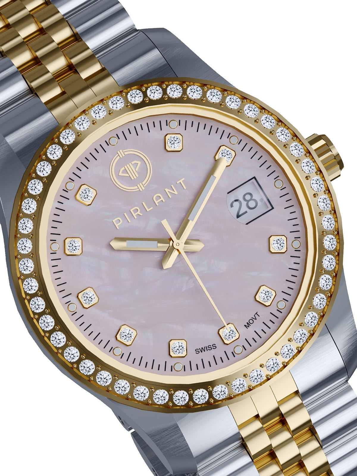 PIRLANT Pink Mother-of-Pearl Dial Women's Watch