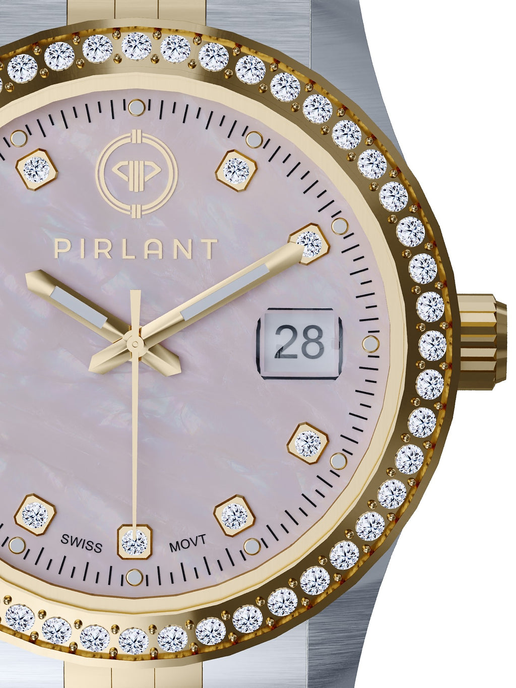 PIRLANT Pink Mother-of-Pearl Dial Women's Watch