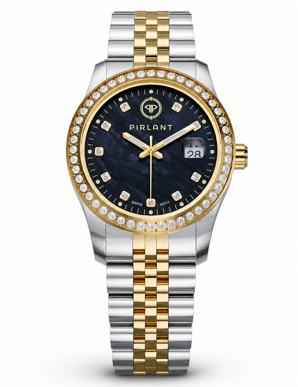 PIRLANT Black Mother-of-Pearl Dial Women's Watch