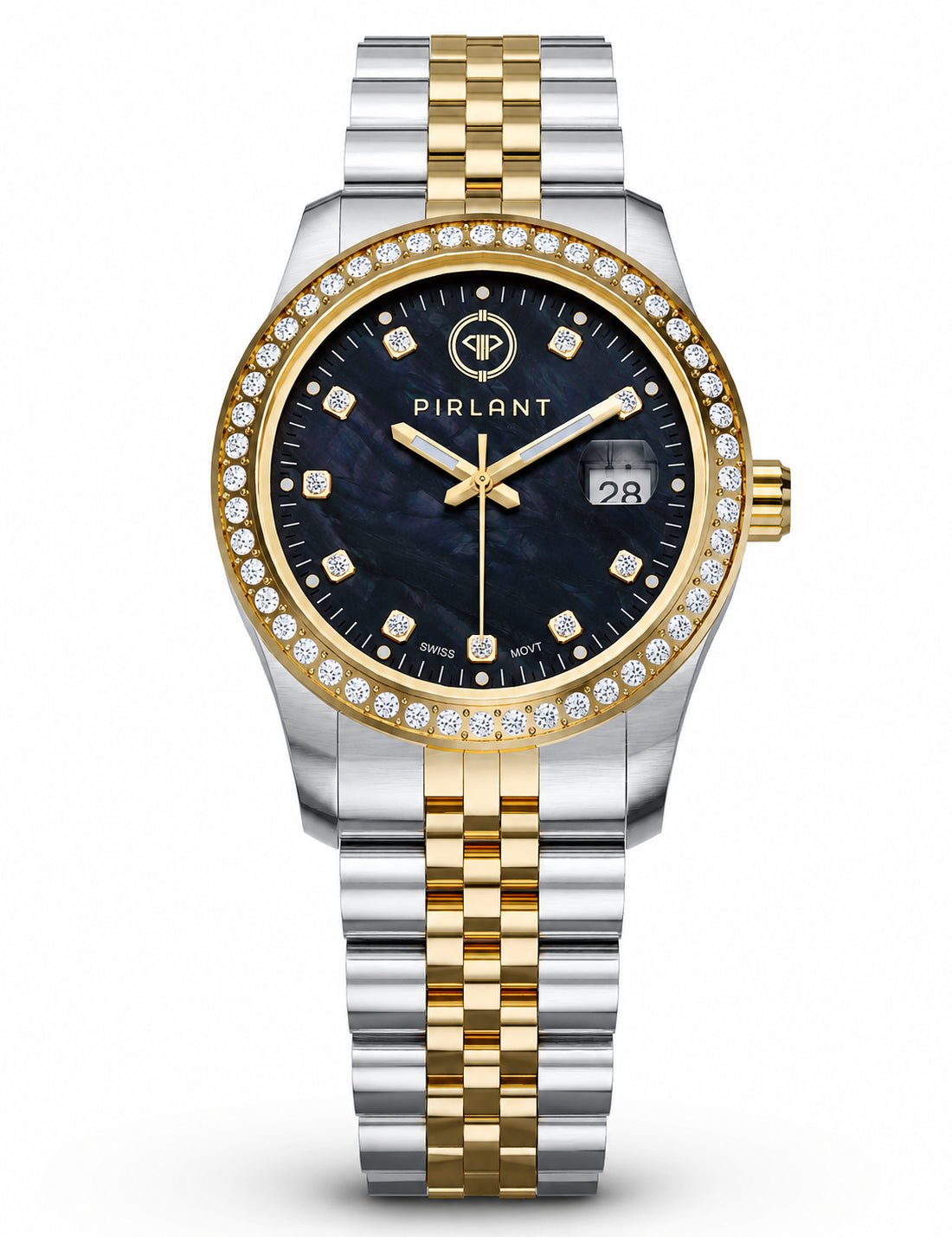 PIRLANT Black Mother-of-Pearl Dial Women's Watch