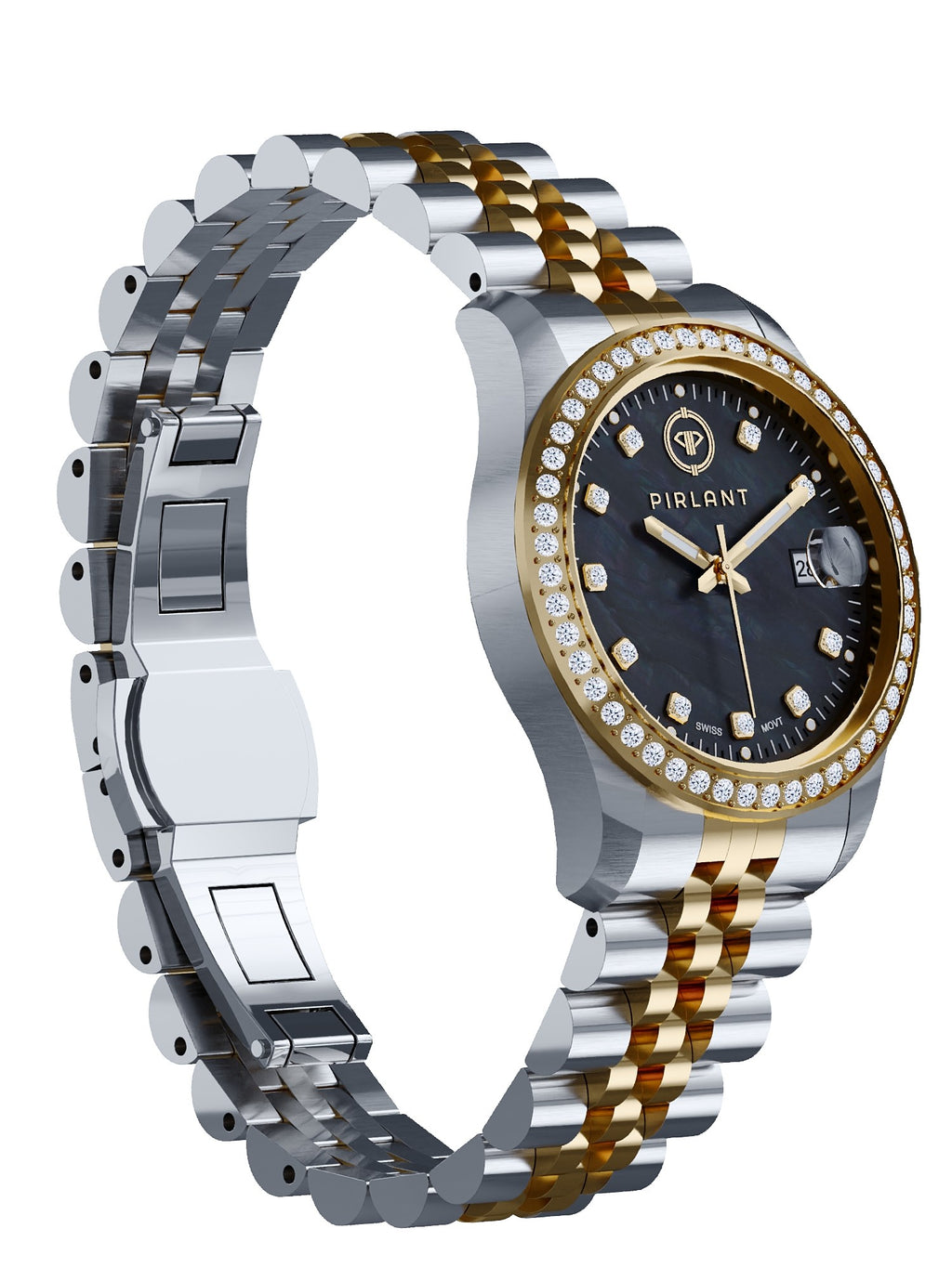PIRLANT Black Mother-of-Pearl Dial Women's Watch