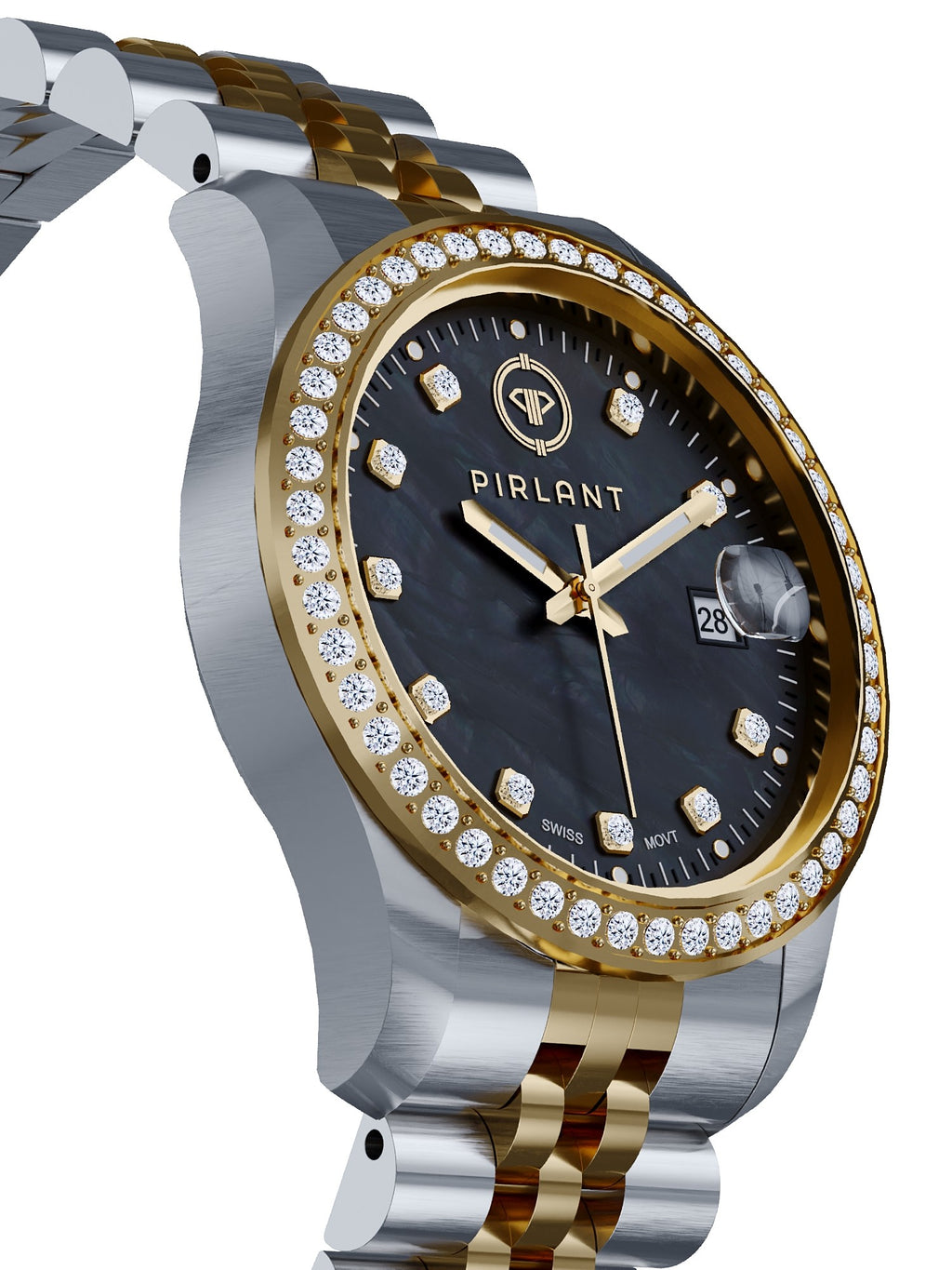 PIRLANT Black Mother-of-Pearl Dial Women's Watch