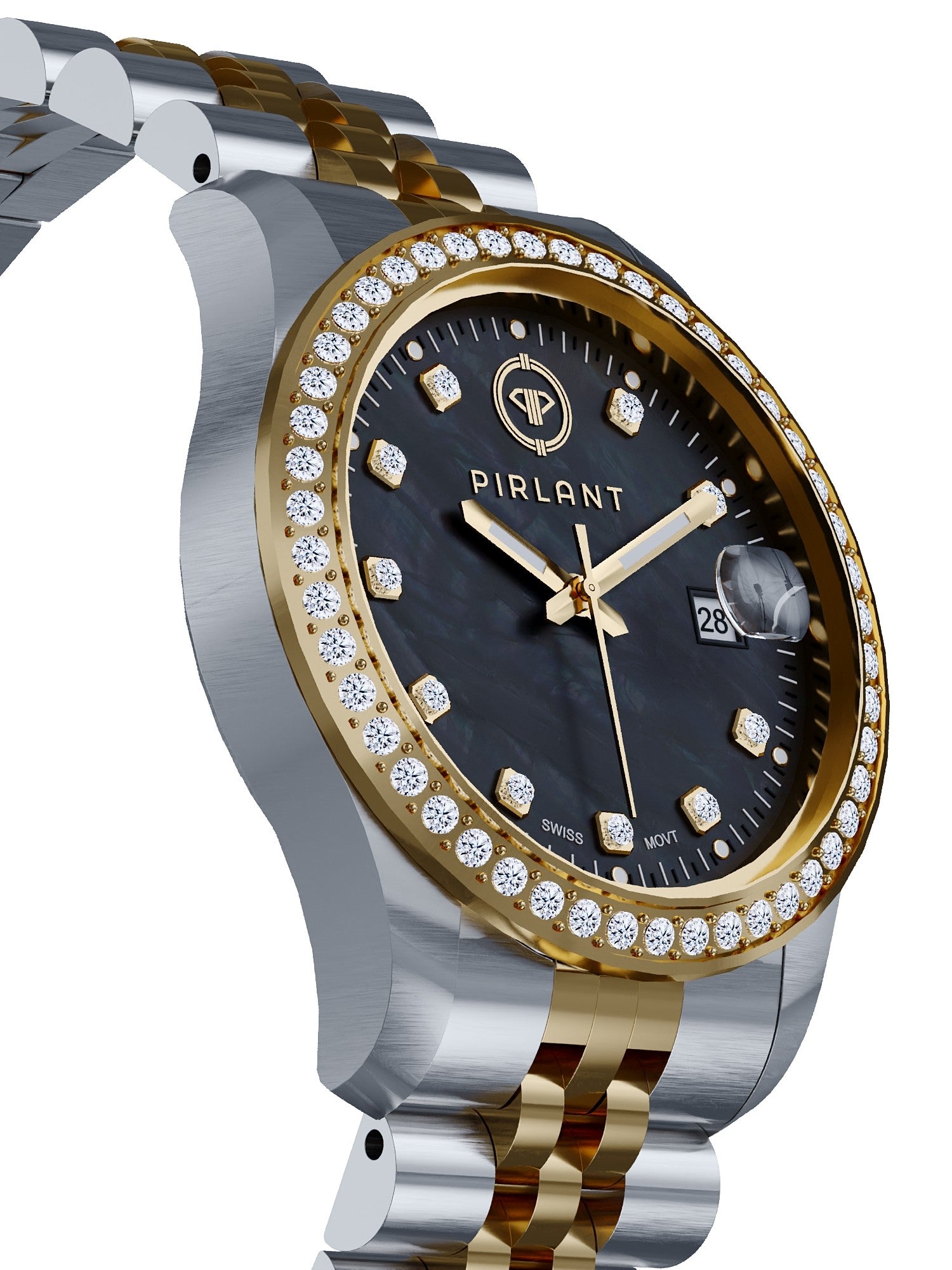 PIRLANT Black Mother-of-Pearl Dial Women's Watch