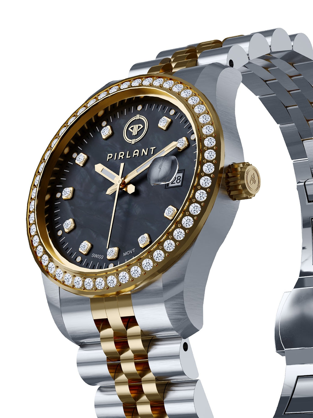 PIRLANT Black Mother-of-Pearl Dial Women's Watch