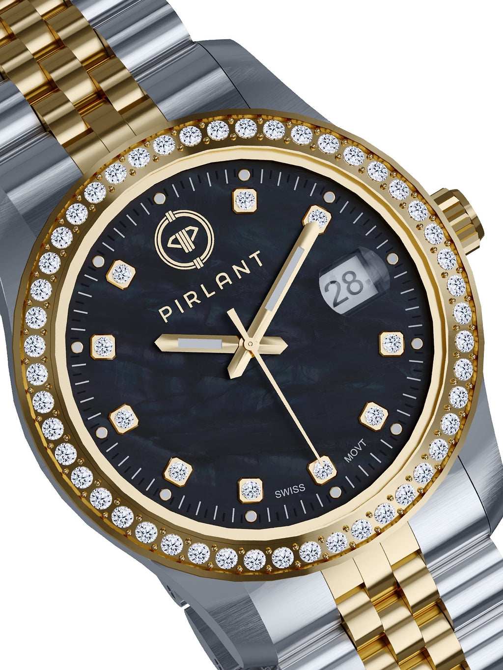 PIRLANT Black Mother-of-Pearl Dial Women's Watch