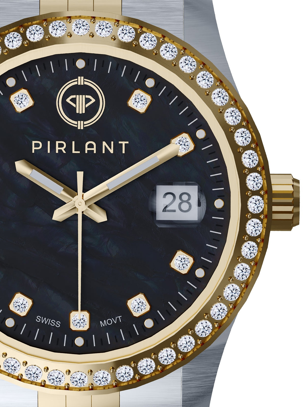 PIRLANT Black Mother-of-Pearl Dial Women's Watch