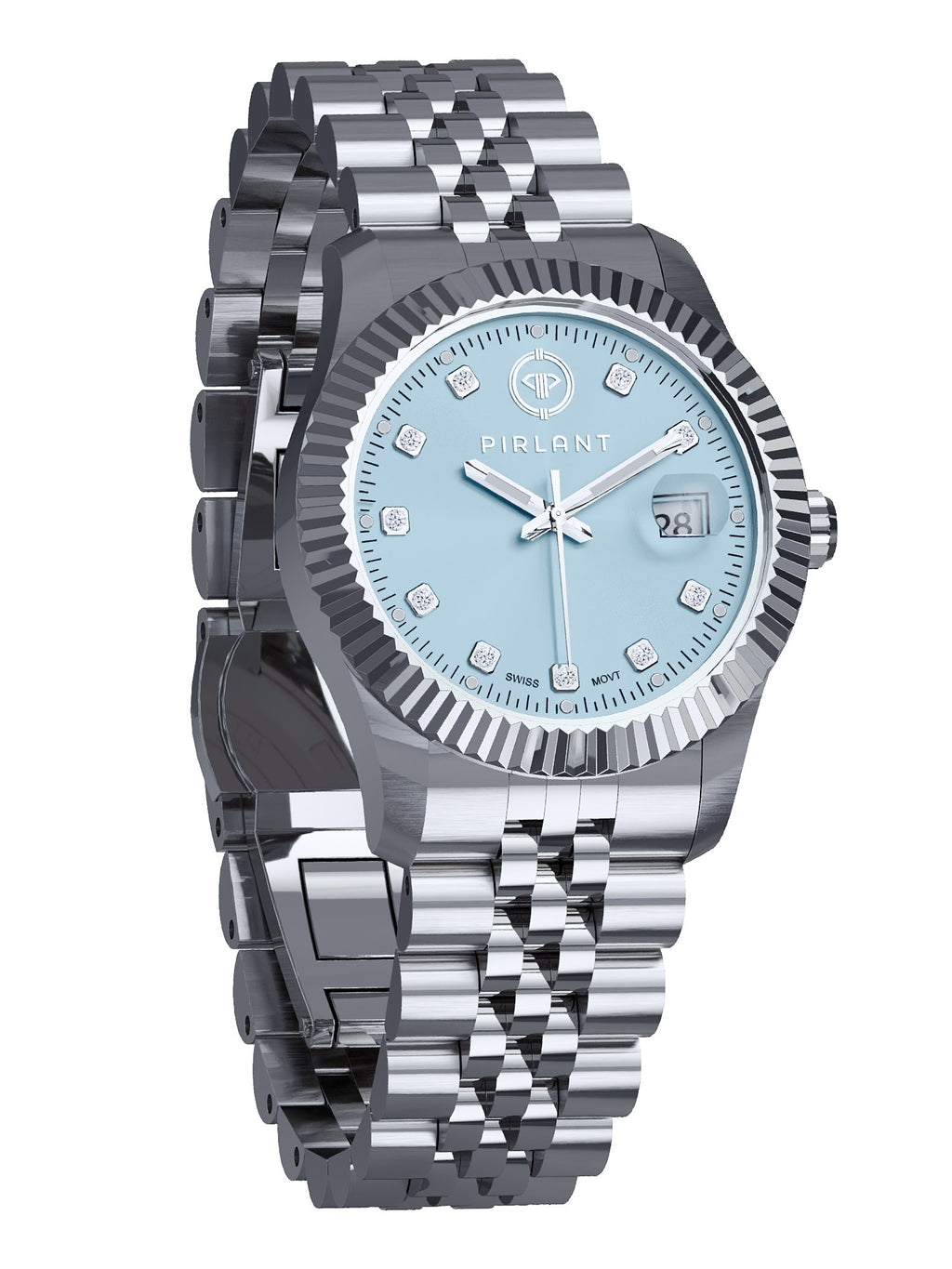 PIRLANT Ice Blue Dial Women's Watch