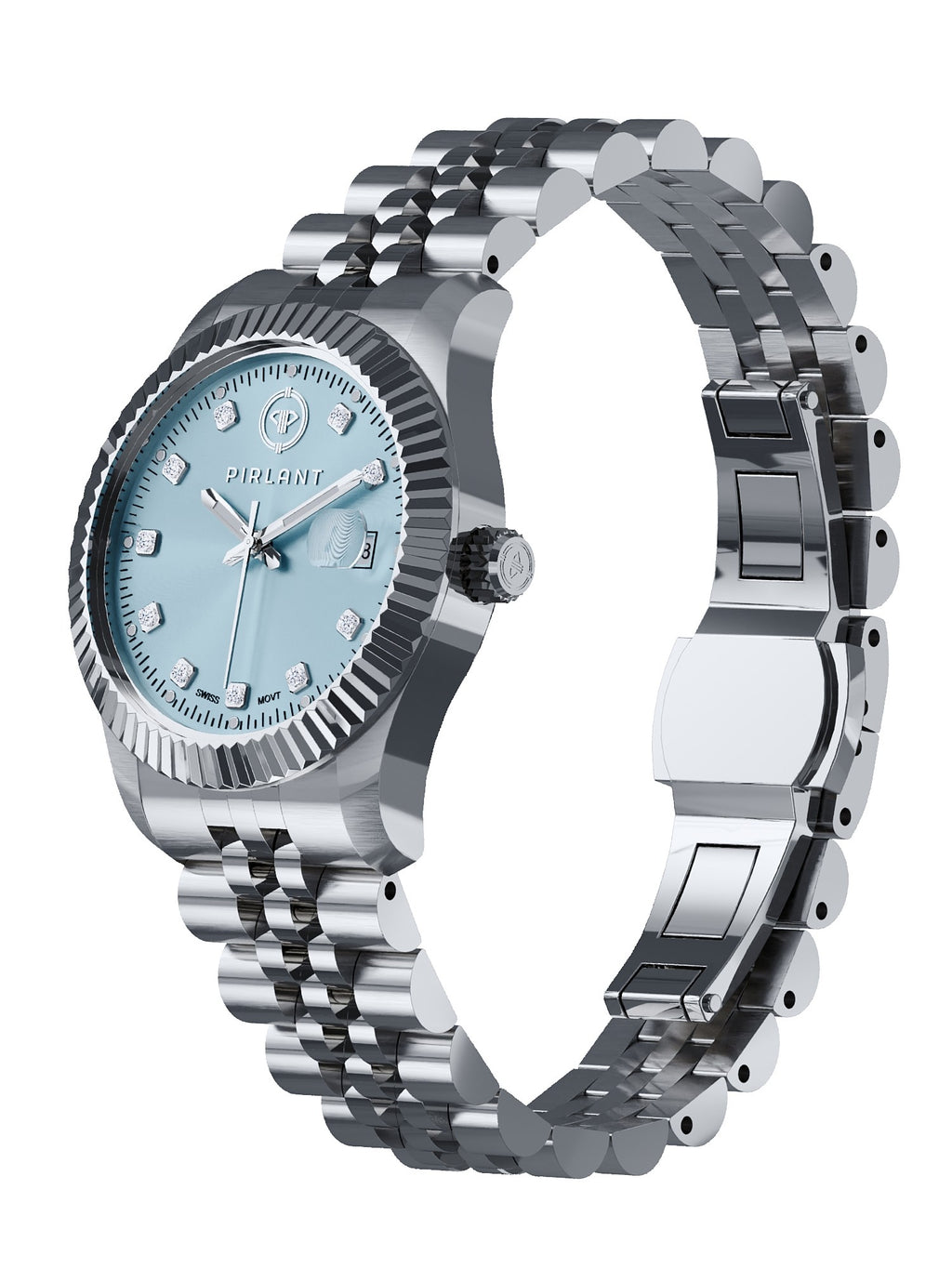 PIRLANT Ice Blue Dial Women's Watch