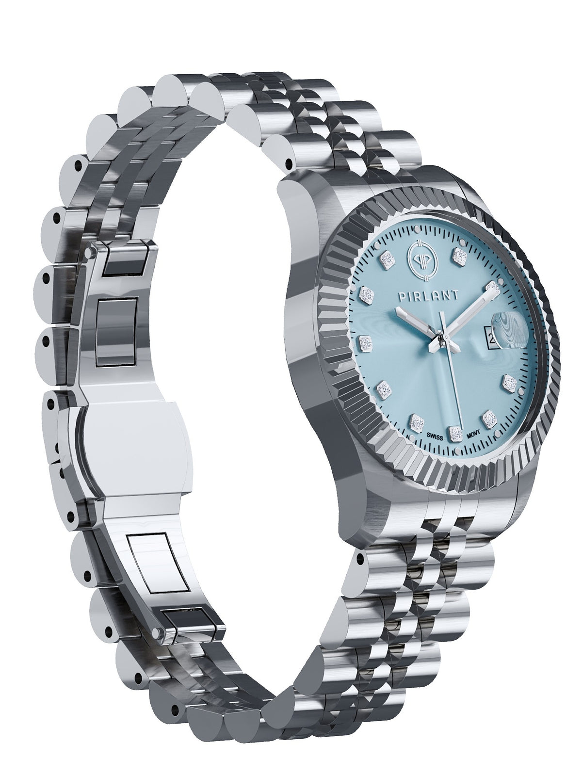 PIRLANT Ice Blue Dial Women's Watch