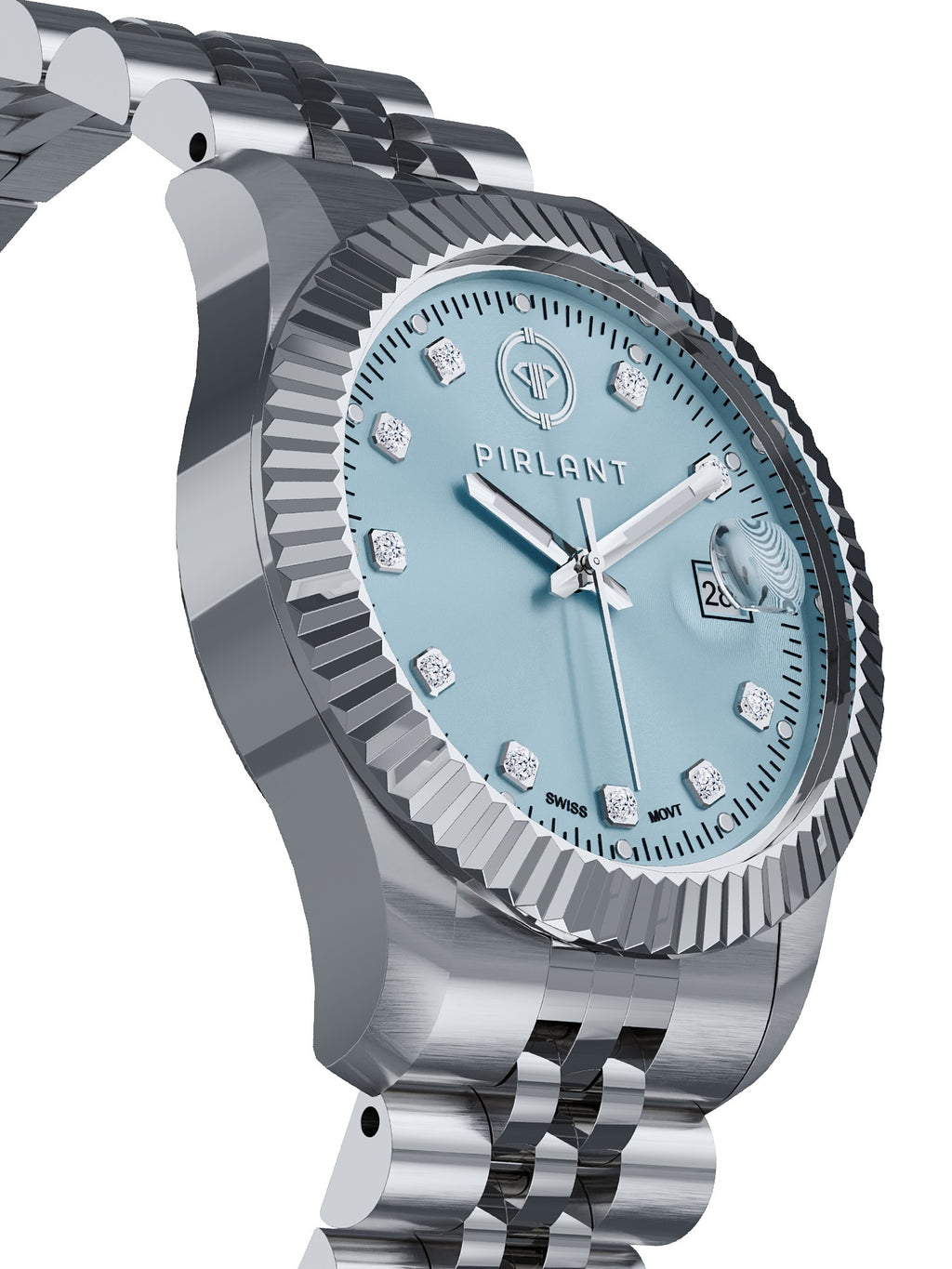 PIRLANT Ice Blue Dial Women's Watch