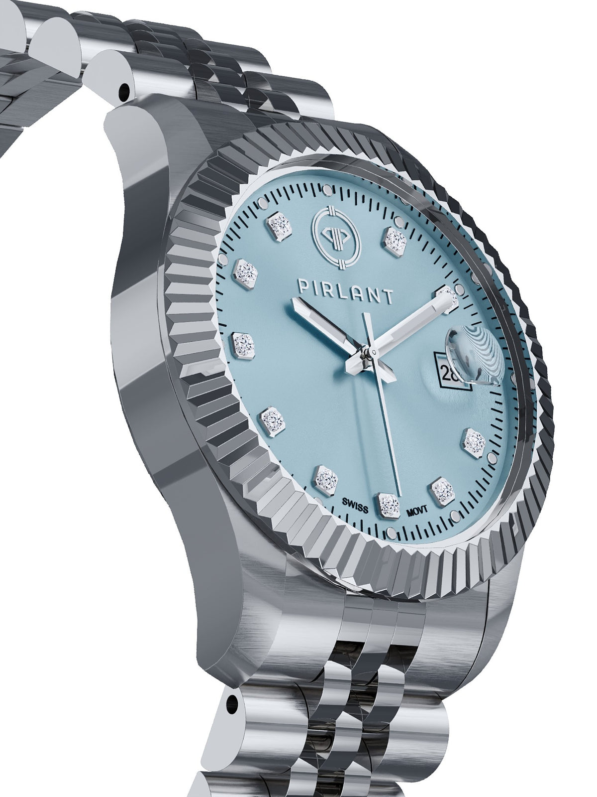 PIRLANT Ice Blue Dial Women's Watch