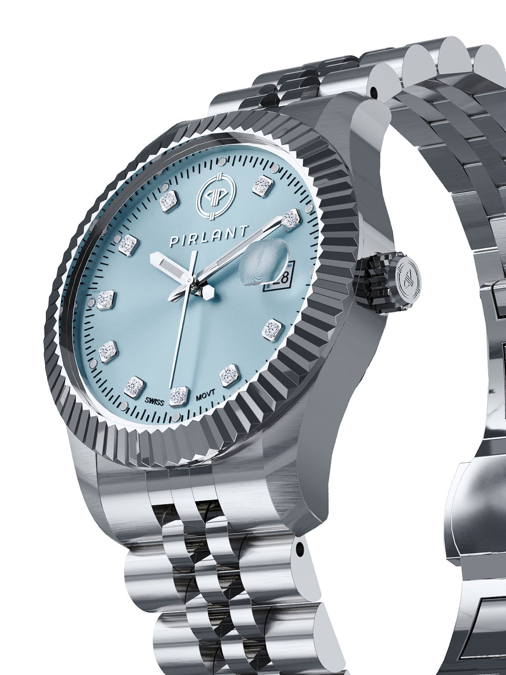 PIRLANT Ice Blue Dial Women's Watch