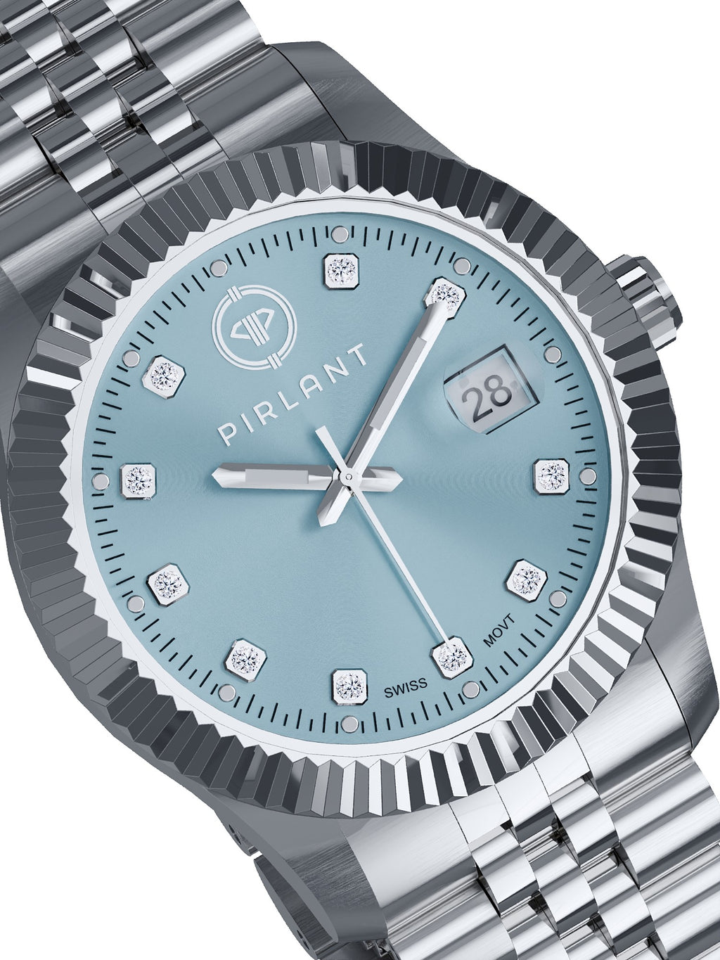 PIRLANT Ice Blue Dial Women's Watch