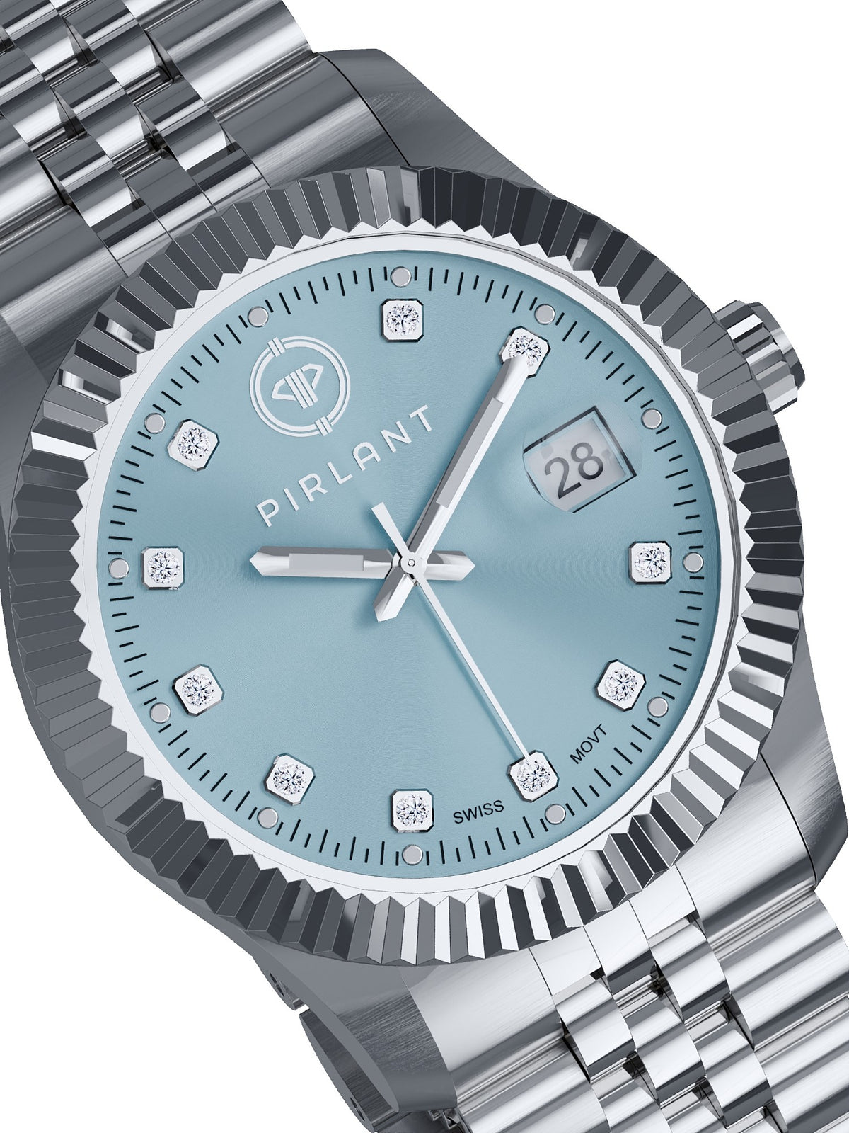 PIRLANT Ice Blue Dial Women's Watch