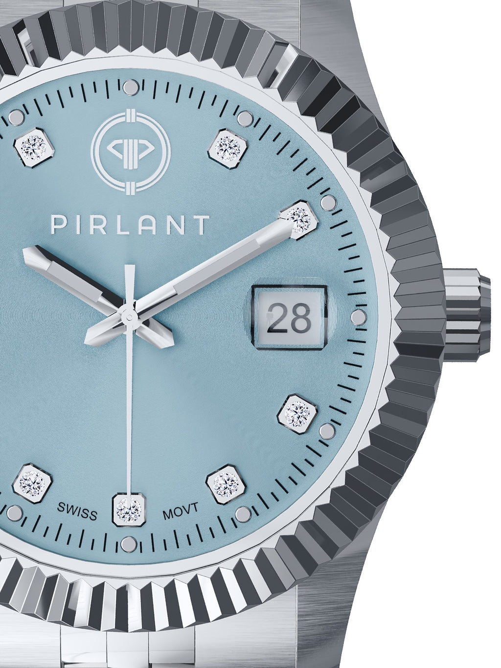 PIRLANT Ice Blue Dial Women's Watch